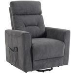 HOMCOM Relaxsessel mit Aufstehhilfe Polyester Schaumstoff 83 x 93 x 106 cm Dunkelgrau