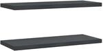 vidaXL Wandregale 2 Stk 75x30x3 cm Schwarz Edelstahl 30291