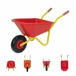 TRUTZHOLM Kinderschubkarre Traglast 40 kg 20L Kunststoffwanne Vollgummirad Rot