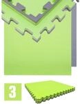 eyepower Fitnessmatte 90 x 90 x 2 cm 3er Set Gr&uuml;n