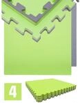 eyepower Fitnessmatte 90 x 90 x 2 cm 4er Set Gr&uuml;n