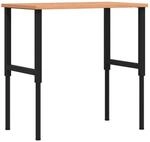 vidaXL Werkbank 100x60x71,5-98 cm Massivholz Buche Rechteckig 3309684