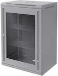 ECD Germany Netzwerkschrank 16 HE 19 Zoll Grau 600 x 850 x 450 mm