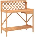 vidaXL Pflanztisch mit Rankgitter Braun Massivholz Tanne 368429