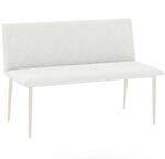 HOMCOM Esszimmerstuhl Stoff in Leinenoptik 120 x 61,5 x 85 cm Cremewei&szlig;