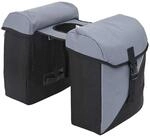 vidaXL Fahrradtasche Grau und Schwarz 31,5 x 15,5 x 40 cm Polyester 42008089