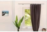 Deco-Raum Gardinenstange nach Ma&szlig; 1-Lauf Zylinder &Oslash; 25mm Edelstahl-optik 140cm