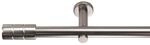 Deco-Raum Gardinenstange nach Ma&szlig; 1-Lauf Zylinder &Oslash; 25mm Edelstahl-optik 230cm