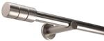 Deco-Raum Gardinenstange nach Ma&szlig; 1-Lauf Zylinder &Oslash; 25mm Edelstahl-optik 360cm