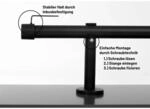 Deco-Raum Gardinenstange nach Ma&szlig; 1-Lauf Kappe &Oslash; 25mm Schwarz 190cm