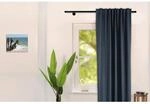 Deco-Raum Gardinenstange nach Ma&szlig; 1-Lauf Kappe &Oslash; 25mm Schwarz 150cm