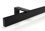 Deco-Raum Gardinenschiene nach Ma&szlig; 1-lauf Loft Schwarz 160cm