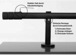 Deco-Raum Gardinenstange nach Ma&szlig; 1-Lauf Zylinder &Oslash; 25mm Schwarz 300cm