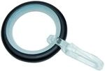 Gardinia Ringe Memphis mit Gleiteinlage Schwarz 10-er Pack