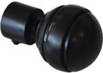 Gardinia Endst&uuml;ck Chicago Kugel f&uuml;r &Oslash; 20 mm Schwarz-Matt 2-er Pack