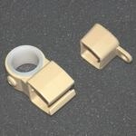 Gardinia U-Halter mit Endkappen Wei&szlig; 2-er Pack