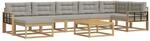 vidaXL Outdoor-Sofagarnitur 8 Stk Wei&szlig; und Hellgrau 3386805