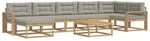 vidaXL Outdoor-Sofagarnitur 8 Stk Wei&szlig; und Hellgrau 3386800