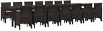 vidaXL Garten Essgruppe 15-Tlg Braun Poly Rattan 3378798