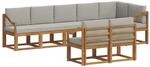 vidaXL Outdoor-Sofagarnitur mit Kissen 8 Stk Natur und Hellgrau 3366584