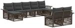 vidaXL Gartensofa-Set 9-Tlg Grau Poly-Rattan 3434957