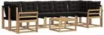 vidaXL Outdoor-Sofagarnitur mit Kissen 8-Tlg Wei&szlig; und Schwarz 3389310