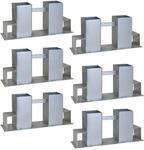 TRUTZHOLM 6er Set Holzstapelhilfe Feuerverzinkter Stahl 34x10x15 cm...