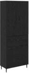 vidaXL Highboard 2 Stk Schwarz Eichen-Optik 69,5 x 34 x 180 cm 3416092