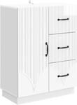 vidaXL Sideboard Hochglanz Wei&szlig; 66 x 34,5 x 87 cm Holzwerkstoff 895319