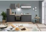 Respekta K&uuml;chenzeile KB240ESGC 240 cm Grau-Eiche