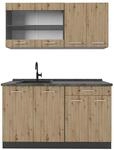 Vicco R-Line Singlek&uuml;che Artisan Eiche Anthrazit 140 cm ohne Arbeitsplatte ohne