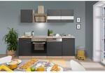 Respekta Economy K&uuml;chenzeile KB220ESGSC 220 cm Grau-Eiche S&auml;gerau Gl&auml;nzend