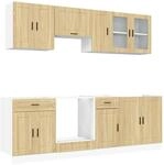 vidaXL 8 Tlg K&uuml;chenschrank-Set Porto Sonoma-Eiche Holzwerkstoff 3314844