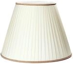 Orion Lightstyle Lampenschirm Creme Stoff mit Brauner Borte &Oslash; 56 cm H 41 cm
