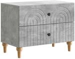 vidaXL Nachttisch Betongrau 62 x 34,5 x 48 cm Holzwerkstoff 894088