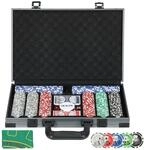 SPORTNOW Pokerset Pokerkoffer PS Polyester Grau 39,5L x 28B x 8H cm