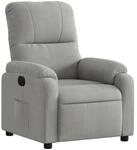 vidaXL Relaxsessel Hellgrau Mikrofasergewebe Modell 4