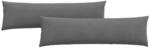 vidaXL Sofakissen 2 St&uuml;ck Dunkelgrau 145 x 40 cm Stoff 42013856