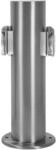 Jardinion Steckdosens&auml;ule 2 Steckdosen 7,6cm x 11,8cm x 30cm Edelstahl Silber