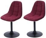 CHEFGASTRO Esszimmerstuhl 2er-Set 83x47x43cm Sitzh&ouml;he 47cm Stahl Stoff/Textil