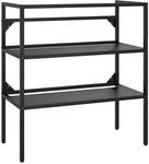 vidaXL Badezimmer Waschtischgestell Schwarz 79x38x83 cm Eisen 338489