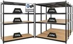 PROREGAL Mega Deal 4x Schwerlastregal Taurus XL mit T&Uuml;V/GS Zertifizierung HxBxT 180