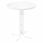 KESSER Gastro-Stehtisch Rund Klappbar Wetterfest &Oslash; 60 cm Wei&szlig; 1er Set