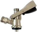 Ich-Zapfe Zapfkopf Keg Verschluss Korb Fitting Oberer Ausgang Silber Metall