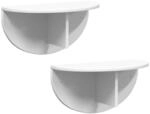 vidaXL Wandregal Wandmontiert 2 Stk Wei&szlig; 48 x 24 x 24 cm Holzwerkstoff 891429