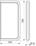 Delabie Urinal-Schamwand TU Edelstahl 1.4301 satiniert