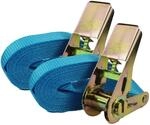 TRUTZHOLM 2x Profi Ratschen Spanngurt 1 Teilig 4m 0,8t 800kg T&Uuml;V GS Blau