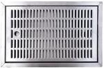 Ich-Zapfe Tropfblech CNS Einlass 440 X 240 mm mit Ablaufanschluss