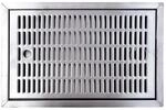 Ich-Zapfe Edelstahl Tropfblech CNS f&uuml;r Einlass 480 X 313 X 27 mm