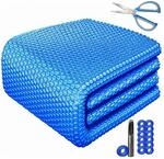 KESSER Pool-Solarfolie 400 Mikrometer Zuschneidbar mit 12 &Ouml;sen 260 x 160 cm...